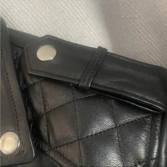 New Unisex Leather Jacket Goat Skin  High Quality Size Medium Roxa leather. - Picture 6 of 14